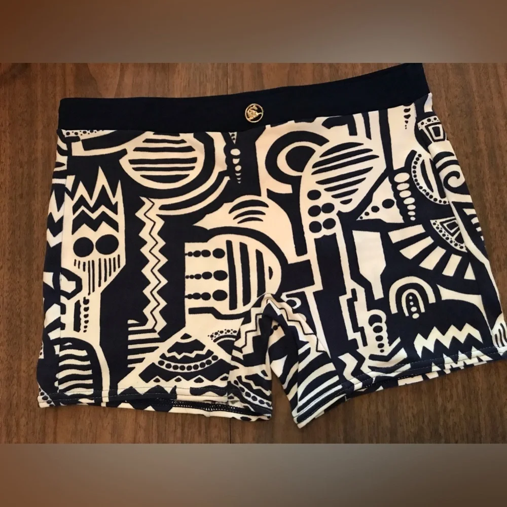 Sunny Fish Vintage 50s Navy and White Patterned swim Shorts